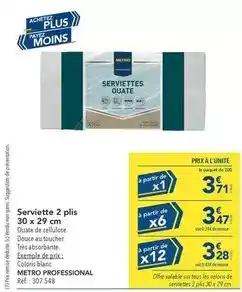 METRO Metro - serviette 2 plis offre