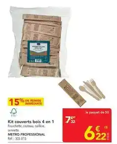 METRO Metro - kit couverts bois 4 en 1 offre