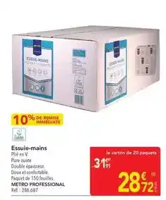 METRO Metro - essuie-mains offre