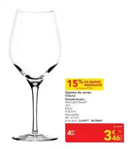 METRO Gamme de verres offre