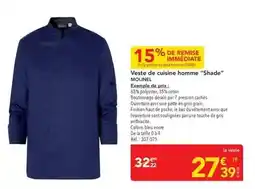 METRO Veste de cuisine homme shade offre