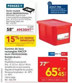 METRO Dim - gamme de bacs rectangles haccep offre