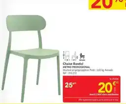 METRO Metro - chaise bandel professional offre