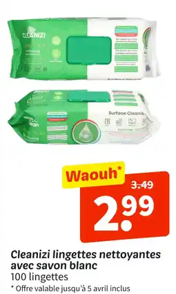 Wibra Cleanizi lingettes nettoyantes avec savon blanc offre
