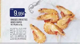 Match Grosses crevettes roses cuites offre