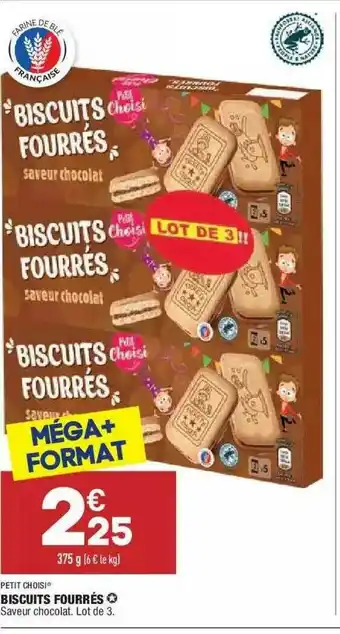ALDI Biscuits Fourrés Petit Choisi offre