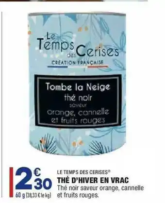 ALDI Thé D'hiver En Vrac Le Temps Des Cerises offre