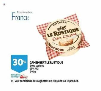 Auchan Camembert Le Rustique offre