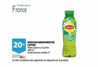 Auchan Boisson Green Menthe Lipton offre