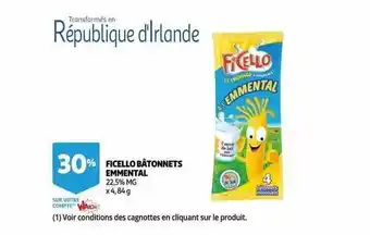 Auchan Ficello Bâtonnets Emmental offre