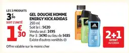Auchan GEL DOUCHE HOMME ENERGY KICK ADIDAS offre