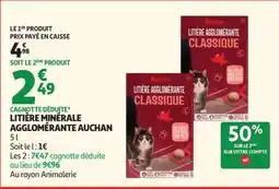 Auchan Litière Minérale Agglomérante Auchan offre