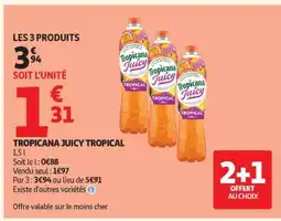 Auchan Tropicana Juicy Tropical offre