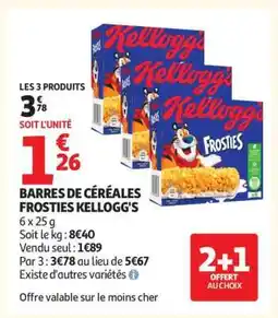 Auchan Barres de Céréales Frosties Kellogg's offre
