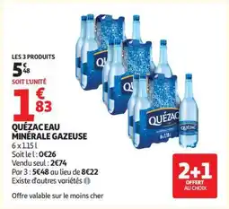 Auchan QUÉZAC EAU MINÉRALE GAZEUSE offre