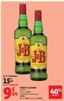 Auchan Whisky J&B Rare offre