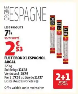 Auchan FUET EBON XL ESPAGNOL ARGAL offre