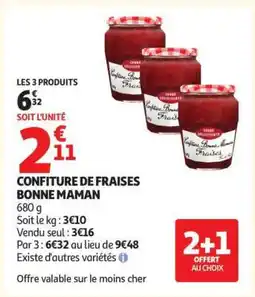 Auchan Confiture De Fraises Bonne Maman offre