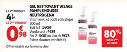 Auchan GEL NETTOYANT VISAGE PAMPLEMOUSSE NEUTROGENA offre