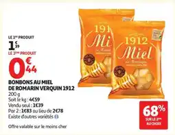 Auchan BONBONS AU MIEL DE ROMARIN VERQUIN 1912 offre