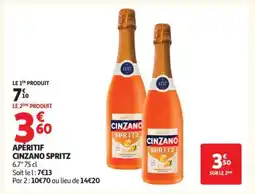 Auchan APÉRITIF CINZANO SPRITZ offre