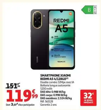 SMARTPHONE XIAOMI REDMI A5 4/128GO