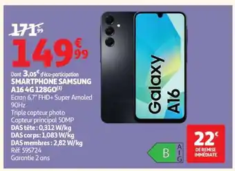 Smartphone Samsung A16 4G 128Go