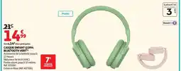 Auchan CASQUE ENFANT Q1994 BLUETOOTH VERT offre