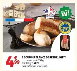 Auchan 3 Boudins Blancs De Rethel Igp offre