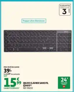 Auchan QILIVE CLAVIER SANS FIL offre
