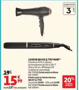 Auchan LISSEUR QILIVE Q.7767 NOIR offre
