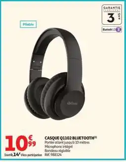 Auchan CASQUE Q1102 BLUETOOTH offre