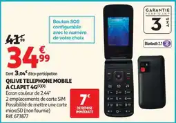 Auchan QILIVE TELEPHONE MOBILE A CLAPET 4G offre