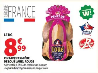 Auchan Pintade Fermière De Loué Label Rouge offre