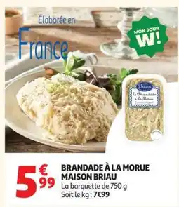 Auchan Brandade à la morue MAISON BRIAU offre