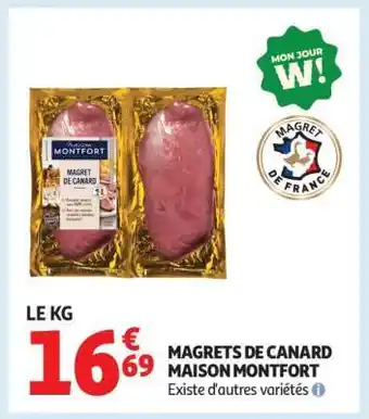 Auchan Magrets De Canard Maison Montfort offre