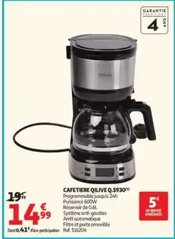 Auchan CAFETIERE QILIVE Q.5930 offre