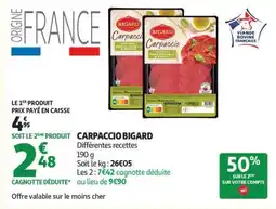 Auchan Carpaccio Bigard offre