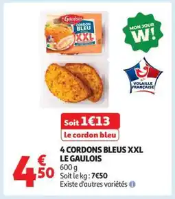 Auchan 4 Cordons Bleus Xxl Le Gaulois offre