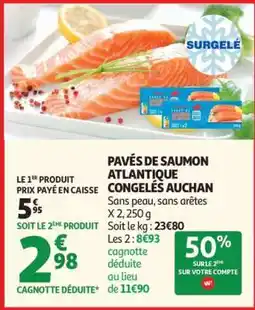 Auchan Pavés De Saumon Atlantique Congelés Auchan offre
