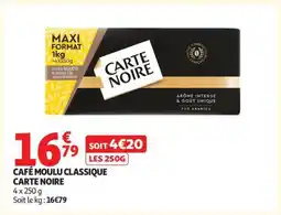 Auchan Café Moulu Classique Carte Noire offre