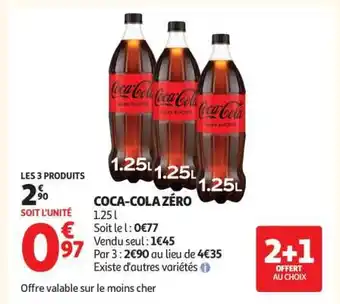 Auchan Coca Cola Zéro offre