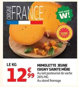 Auchan Mimolette Jeune Isigny Sainte Mère offre