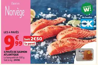 Auchan 4 Pavés De Saumon Atlantique offre