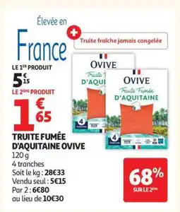 Auchan Truite Fumée D'aquitaine Ovive offre