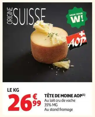 Auchan Tête De Moine Aop offre