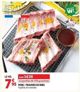 Auchan Porc : Travers Ou Ribs offre