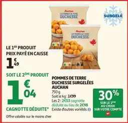 Auchan Pommes De Terre Duchesse Surgelées Auchan offre