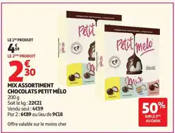 Auchan MIX ASSORTIMENT CHOCOLATS PETIT MÉLO offre