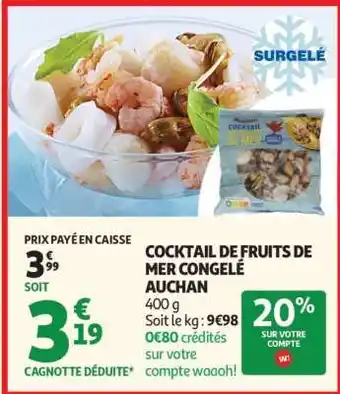 Auchan Cocktail De Fruits De Mer Congelé Auchan offre